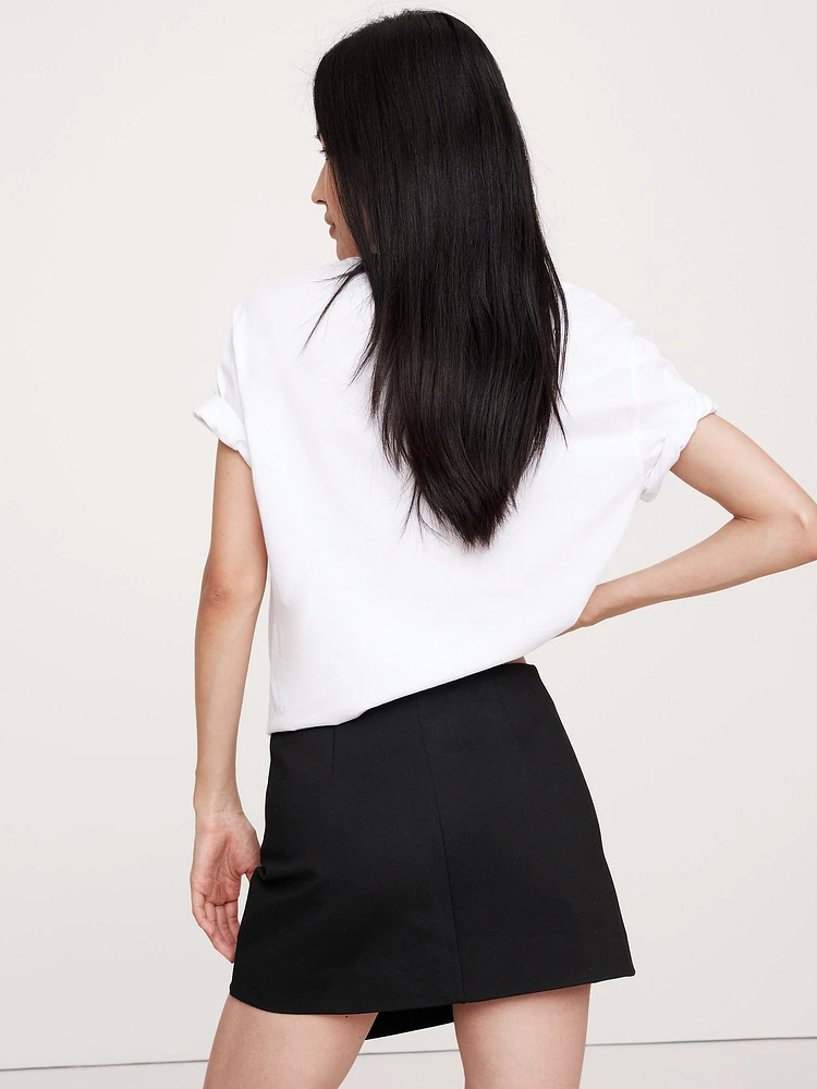 Everywhere Ponte Wrap Mini Skort