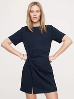 Cotton Twisted T-Shirt Dress