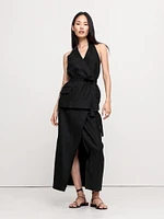 Linen Halter Wrap Tunic
