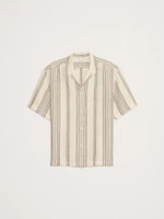 Stripe Linen-Cotton Resort Shirt