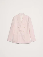 Double-Breasted Linen Suit Jacket