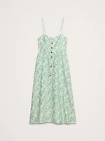 Linen Corset Long Midi Dress