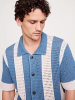 Crochet Cotton Resort Shirt
