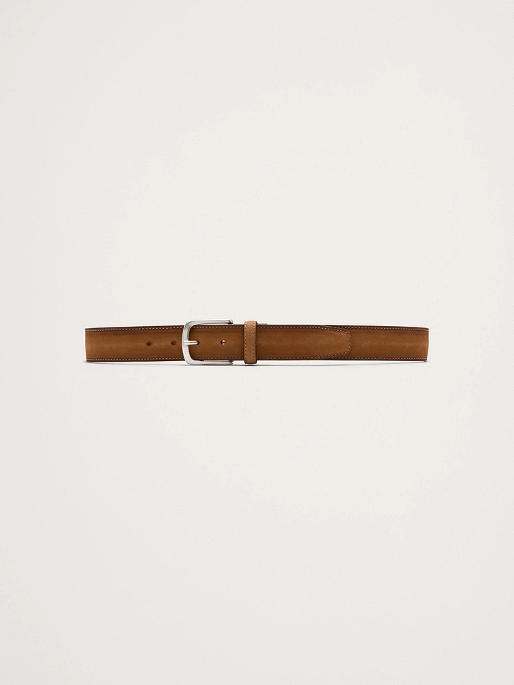 Cinza Nubuck Leather Belt