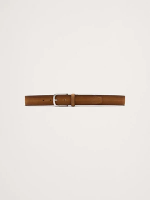 Cinza Nubuck Leather Belt