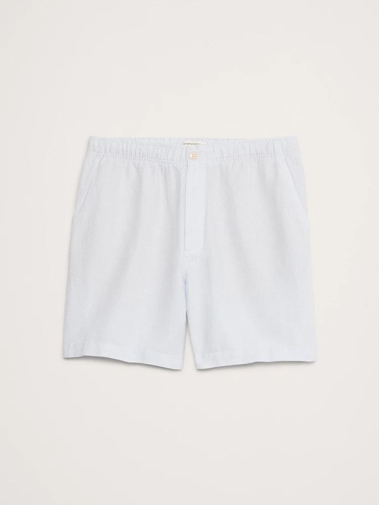 7" Linen-Cotton Pull-On Short