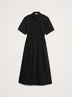 Cotton Poplin Open-Back Shirt Dress