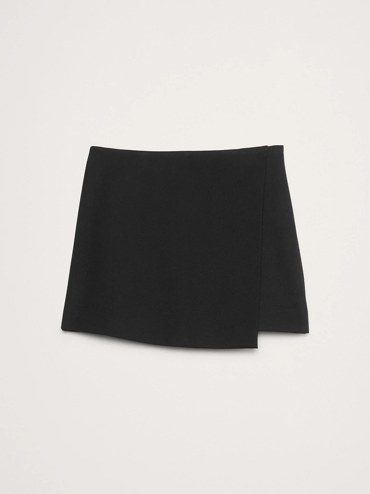 Everywhere Ponte Wrap Mini Skort