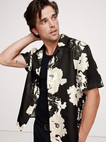 Standard-Fit Silk Resort Shirt