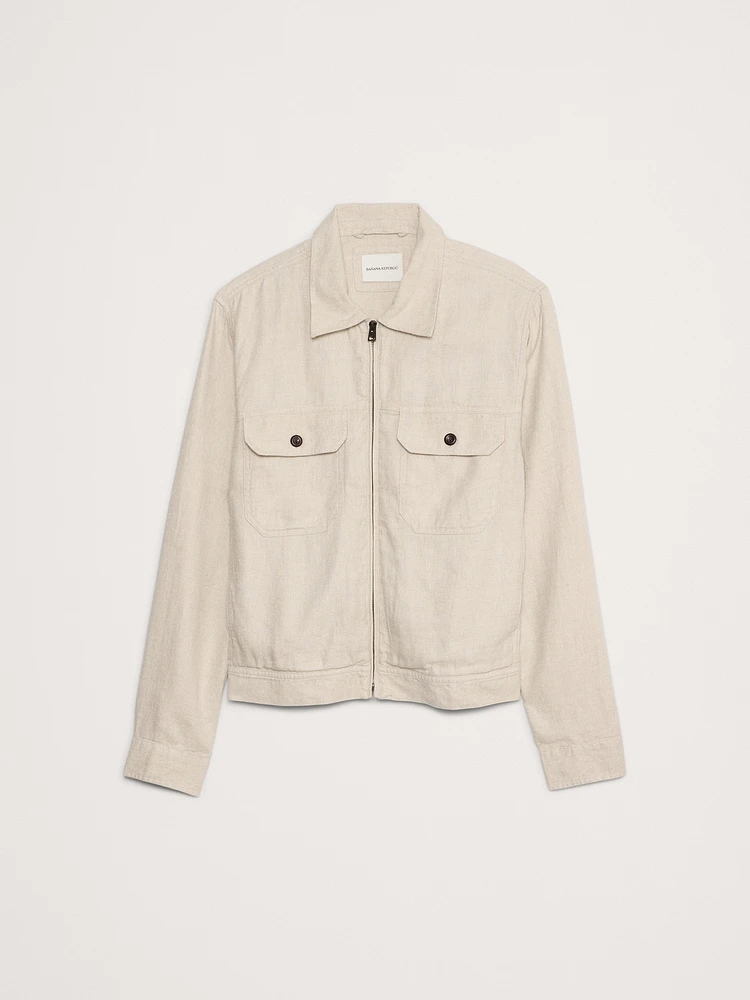 Linen-Cotton Mechanic's Jacket