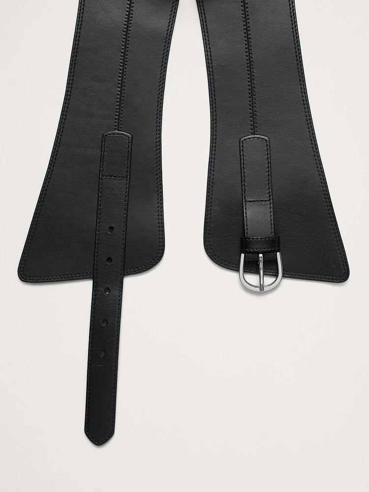 Leather Corset Waist Belt