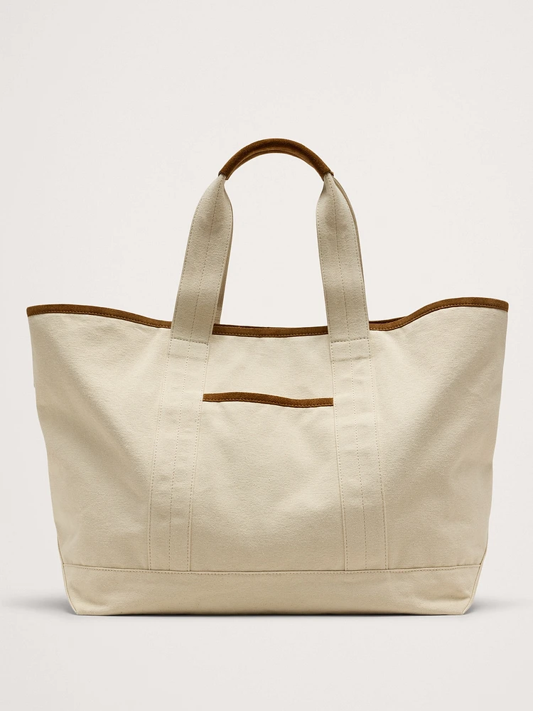 Canvas & Suede Weekend Tote