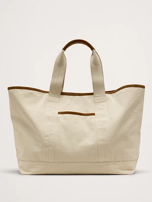 Canvas & Suede Weekend Tote