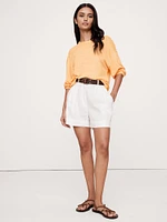 Linen Long-Sleeve Dolman T-Shirt