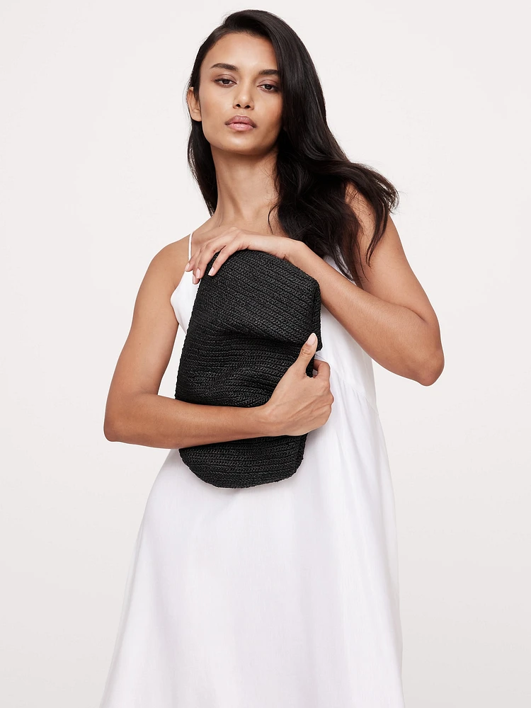 Raffia Clutch