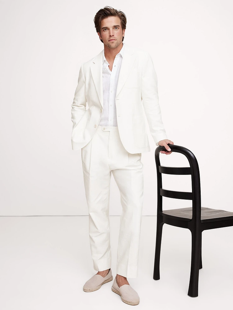 Cotton-Linen Blend Suit Jacket