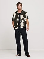 Standard-Fit Silk Resort Shirt
