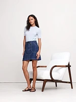 Lightweight Cashmere Short-Sleeve Sweater
