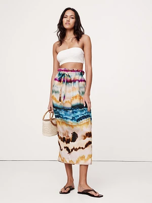 Linen Midi Skirt