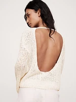 Oversized Scoop-Back Sweater
