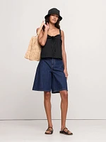 Linen Tie-Front Tank