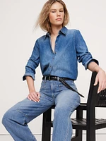 Mid-Rise Relaxed Utility Barrel Jean