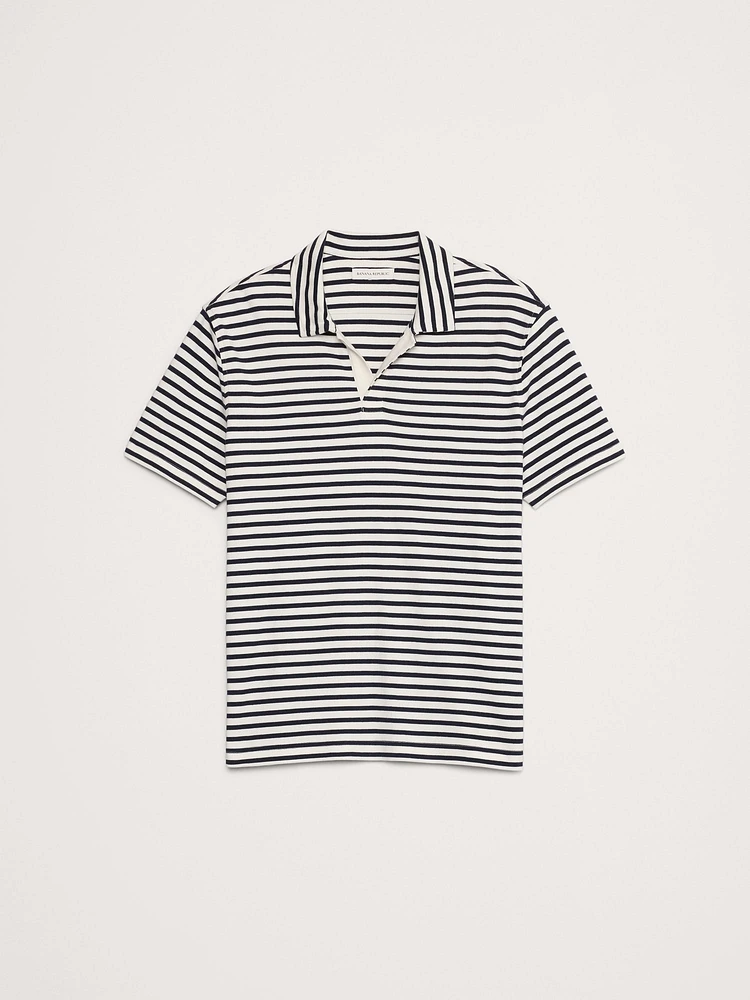Luxury-Touch Stripe Polo