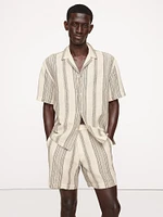 Stripe Linen-Cotton Resort Shirt