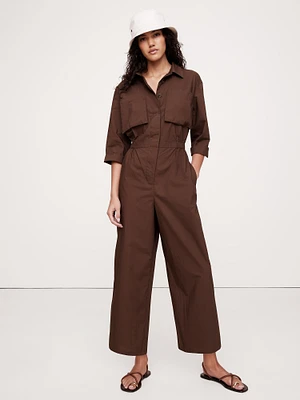 Cotton Poplin Boiler Suit