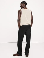 Italian Linen-Cotton Pull-On Pant