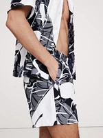 5" Floral Terry Pull-On Short