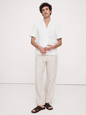 Textured Gingham Cotton Resort Shirt