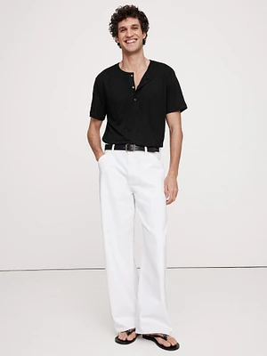 Linen Henley T-Shirt