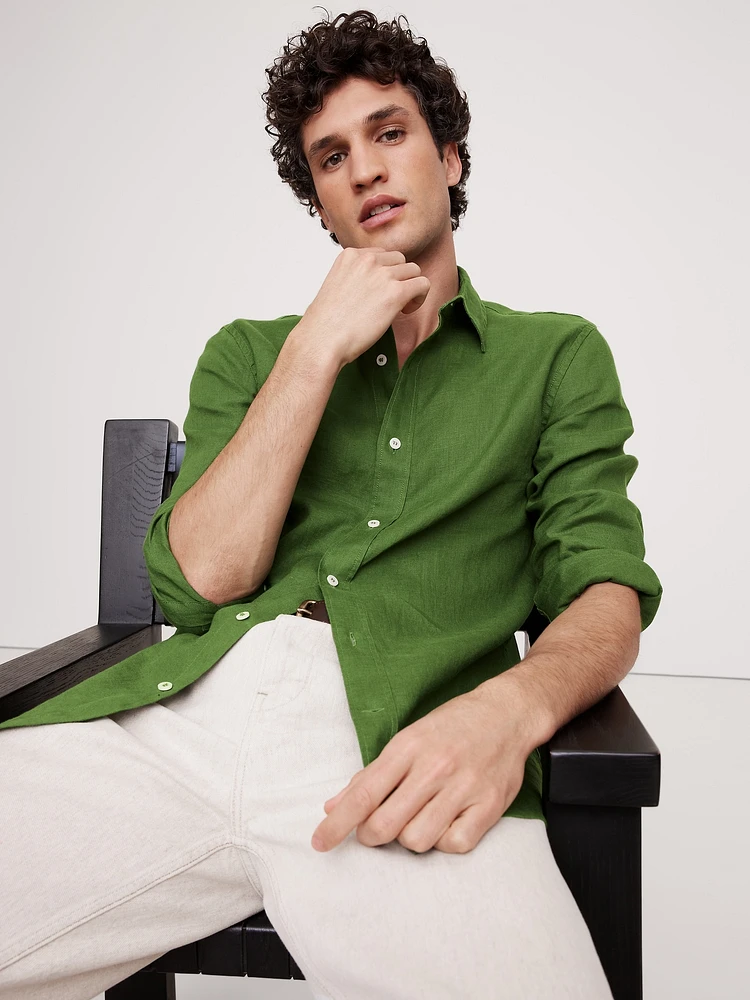 Slim-Fit Linen Shirt