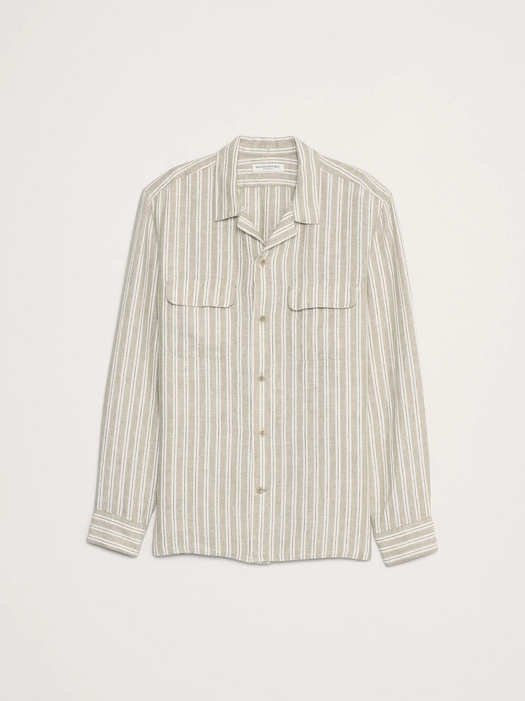 Standard-Fit Linen Resort Shirt