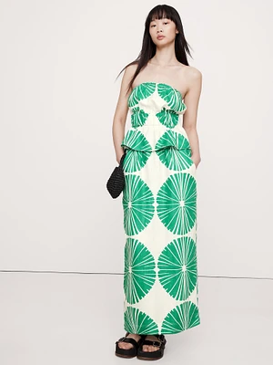 Linen Pull-On Maxi Skirt