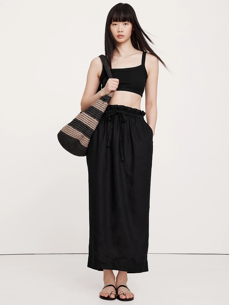 Linen Midi Skirt