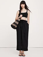 Linen Midi Skirt