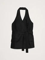 Linen Halter Wrap Tunic