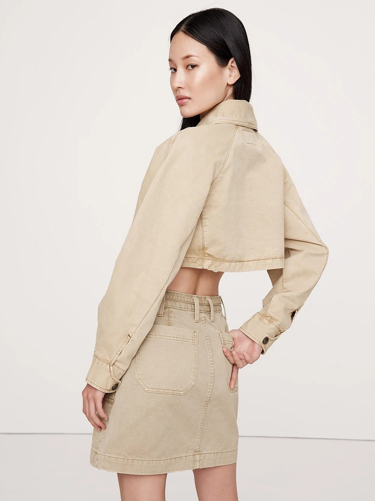 Ultra-Cropped Cotton Jacket