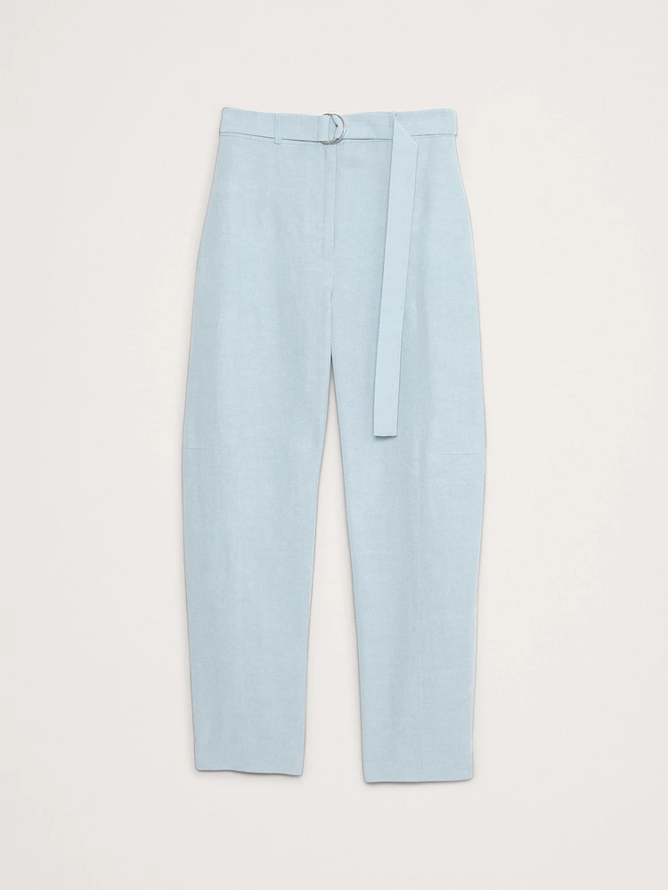 High-Rise Barrel Tencel™-Linen Pant