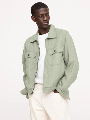 Linen-Cotton Mechanic's Jacket