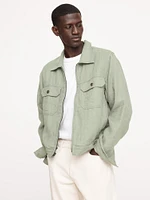 Linen-Cotton Mechanic's Jacket