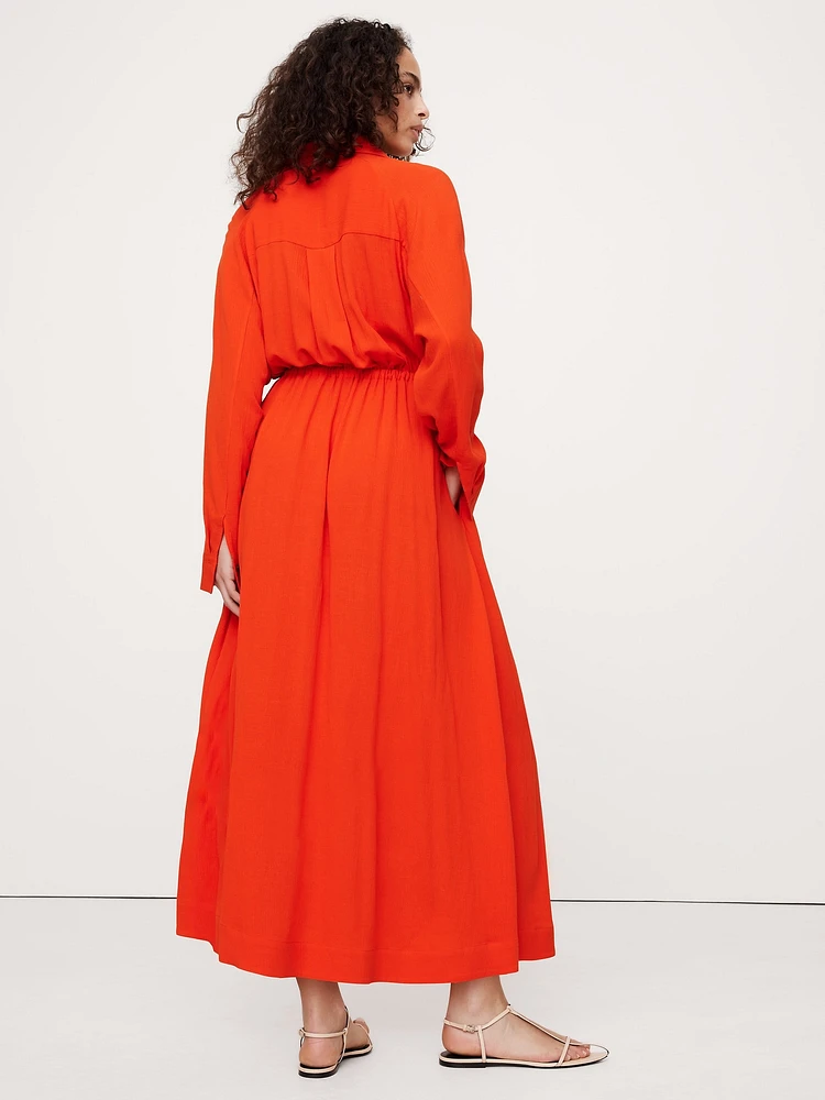 Gauze Shirt Dress