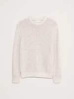 Cotton-Linen Blend Crew-Neck Sweater