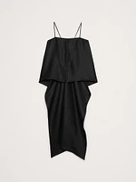 Linen High-Low Open-Back Tank