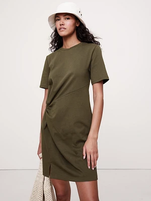 Cotton Twisted T-Shirt Dress