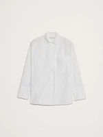 Oversized Cotton Poplin Asymmetrical Tunic