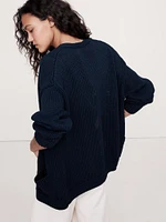 Oversized Cotton Long Cardigan