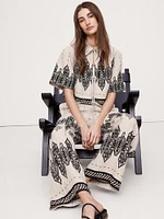Pull-On Wide-Leg Linen Pant